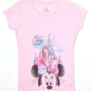 Disney Parks Walt Disney World Castle and Minnie Mouse Short Sleeve T-Sh…